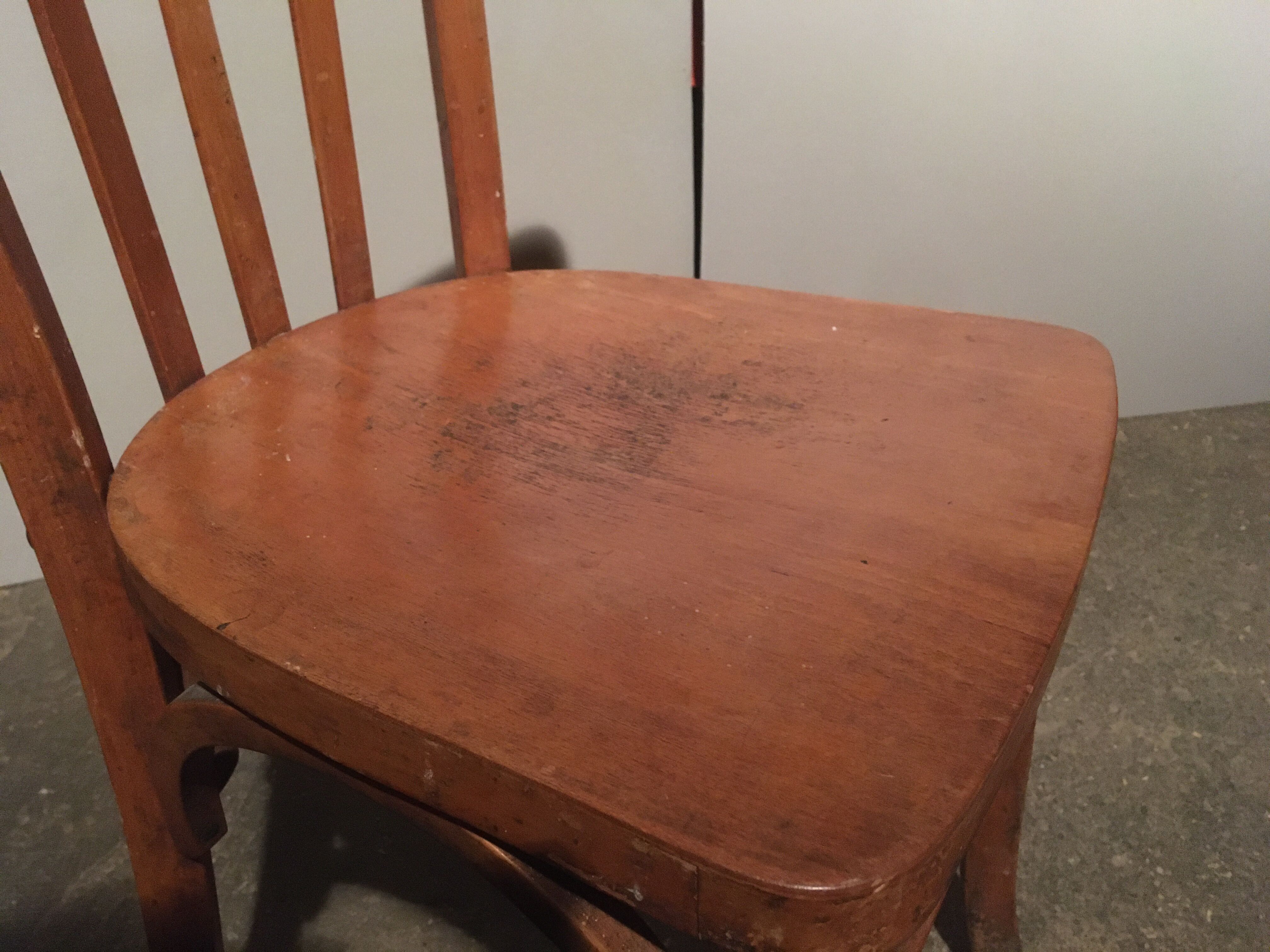 Old wooden bistro chair