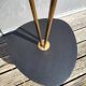 Three-light painter's table lamp in brass from the 1950s.