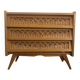 Commode scandinave vintage rotin