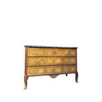 Commode in marquetry from the transition period, 18th century
