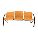 Wooden and metal bench 80s