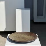 Indonesian green ceramic dish D:26.5