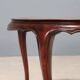 Antique mahogany and opaline glass coffee table, Italy, 20th century.