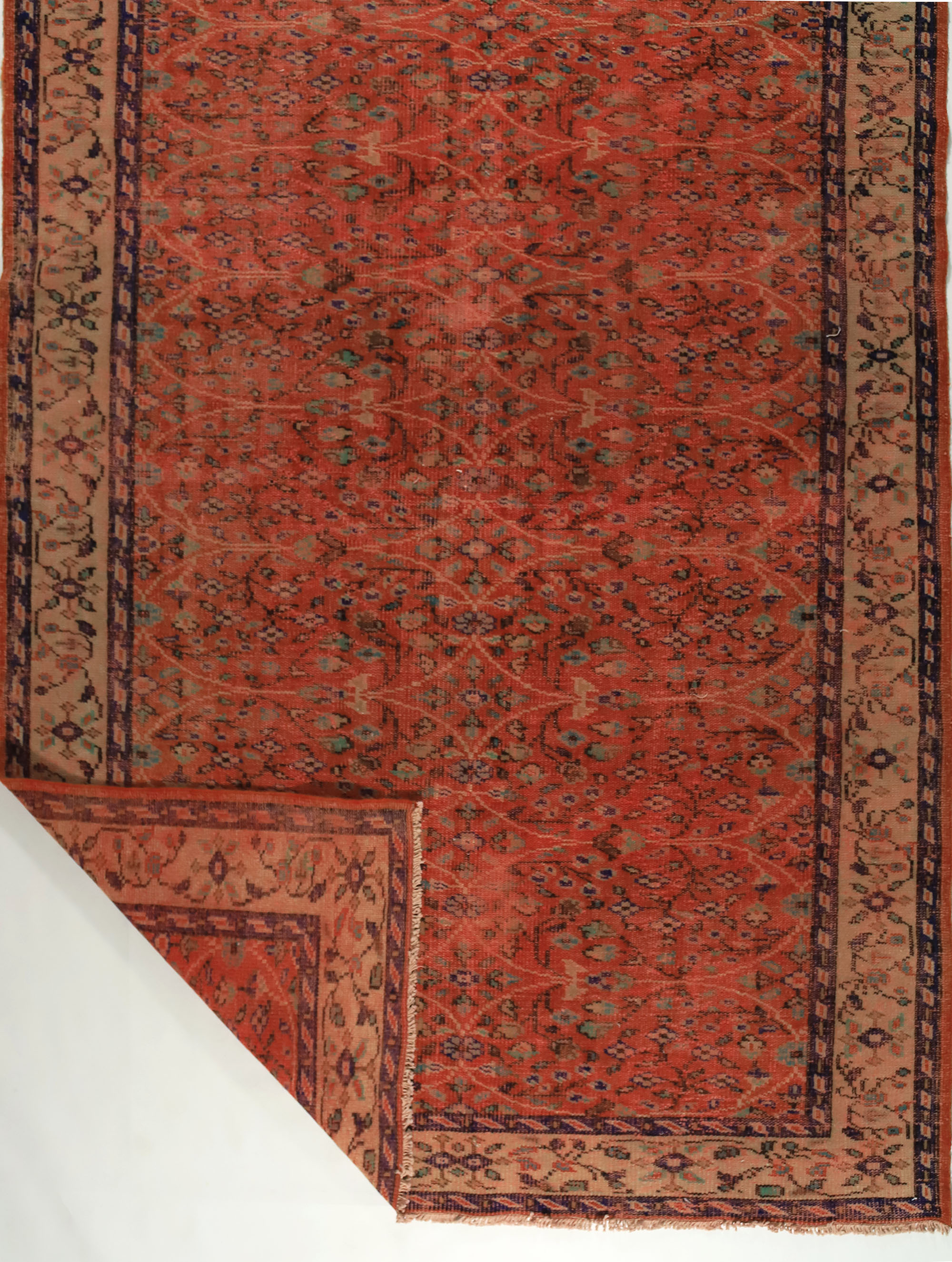 Anatolian handmade vintage rug 285 cm x 198 cm