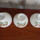 Set 6 bowls cow creamer semi porcelain old