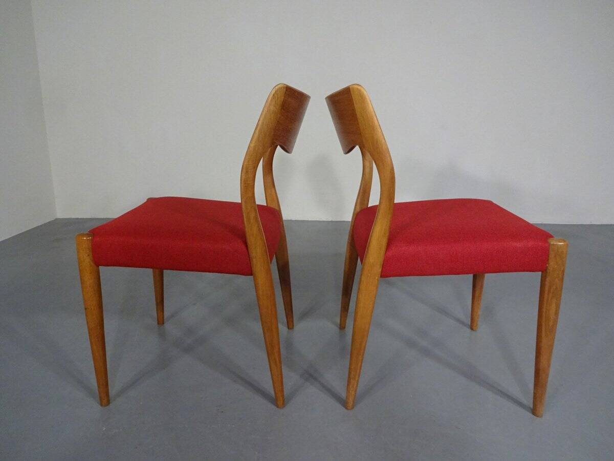 Set of Danish Oak Dining Chairs, 1960s