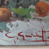 Neapolitan market scene, Oil on canvas 81 x 61 by Giovanni GUIDOTTI