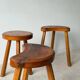 Vintage tripod stool trio