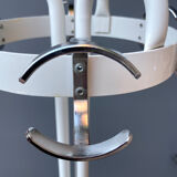 Vintage cylindrical coat rack with chrome hook