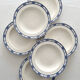 6 antique deep plates English ironstone Mintons Greenore
