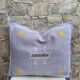 Handmade Moroccan silk cushion cover, cactus pattern