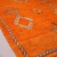 Orange Vintage Moroccan Rug 162 x 232 cm - Berber Wool Rug - Handmade Rug