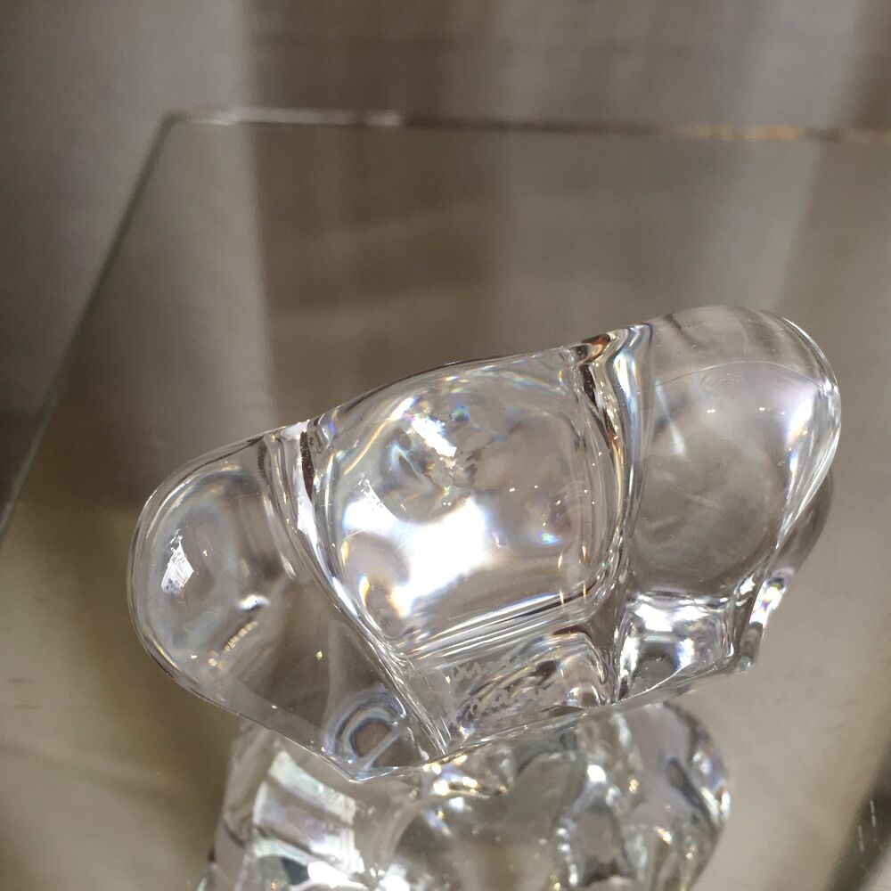 Duo of daum crystal salters in their original box