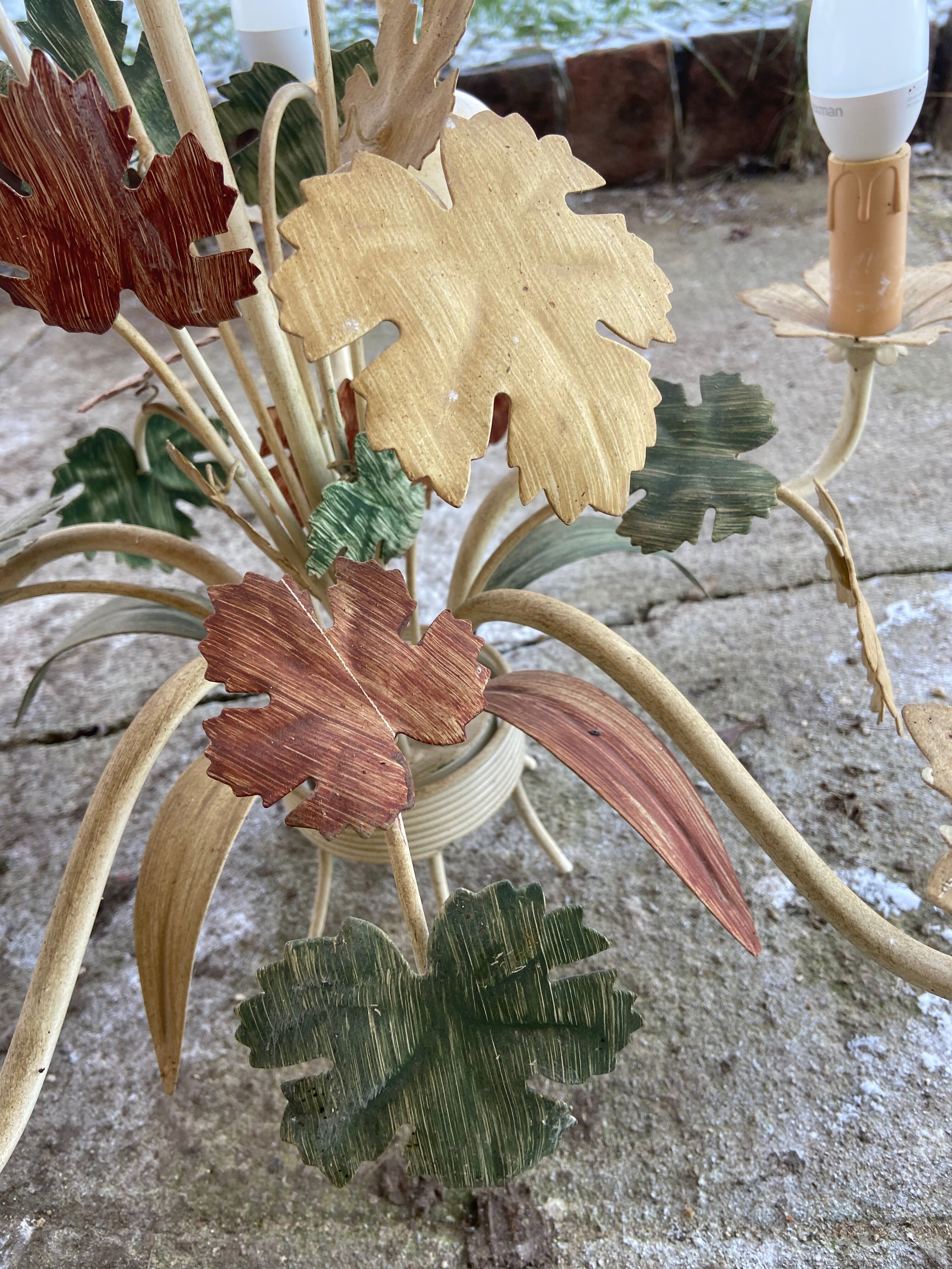 Metal luster painted 3 colors, Florentine style