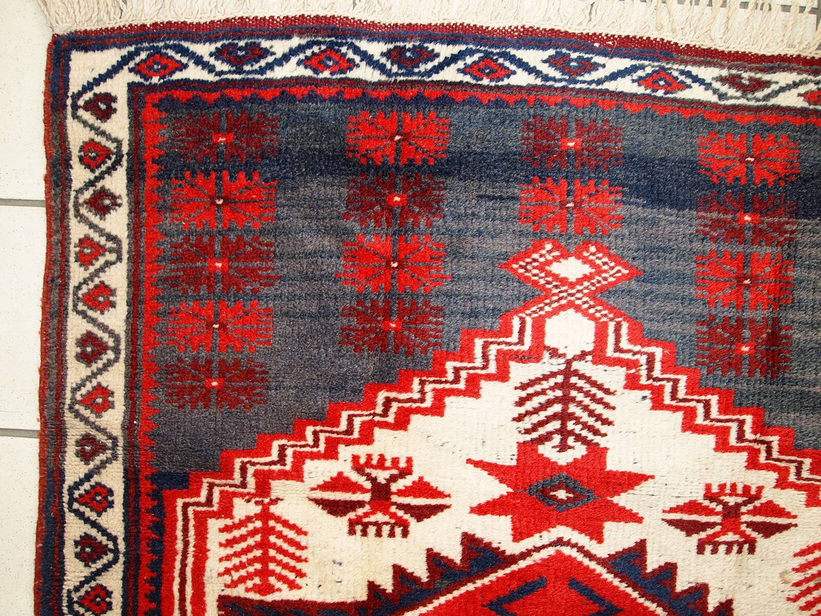 Tapis vintage fait main Anatolien turc 87cm x 145cm (1970s)