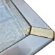 Hollywood Regency side table 1970 brushed metal and gold