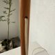 70s oak wood table lamp