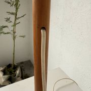 Lampe de table bois chêne années 70
