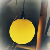 Vintage opaline yellow lamp