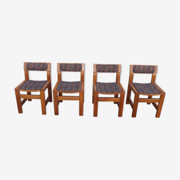 4 chairs elm regain vintage 1970