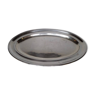 Silver metal tray 54 cm early 20th century oval