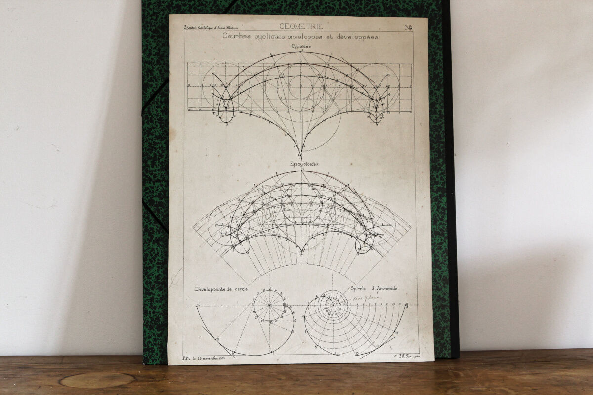 Dessin technique original, arts et métiers