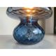 Murano-Inspired Blue Glass Lamp with “Ballotton” Texture