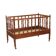 Small antique Umbertine bed in walnut, Italy, late 19th century.