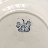 8 deep ironware plates "Les Violettes" Salins
