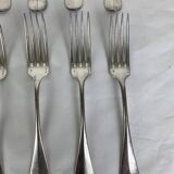6 forks & 6 spoons Christofle Baguette Fidelio model silver metal