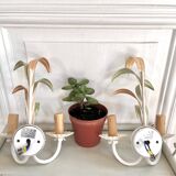 Pair of metal flower wall lights