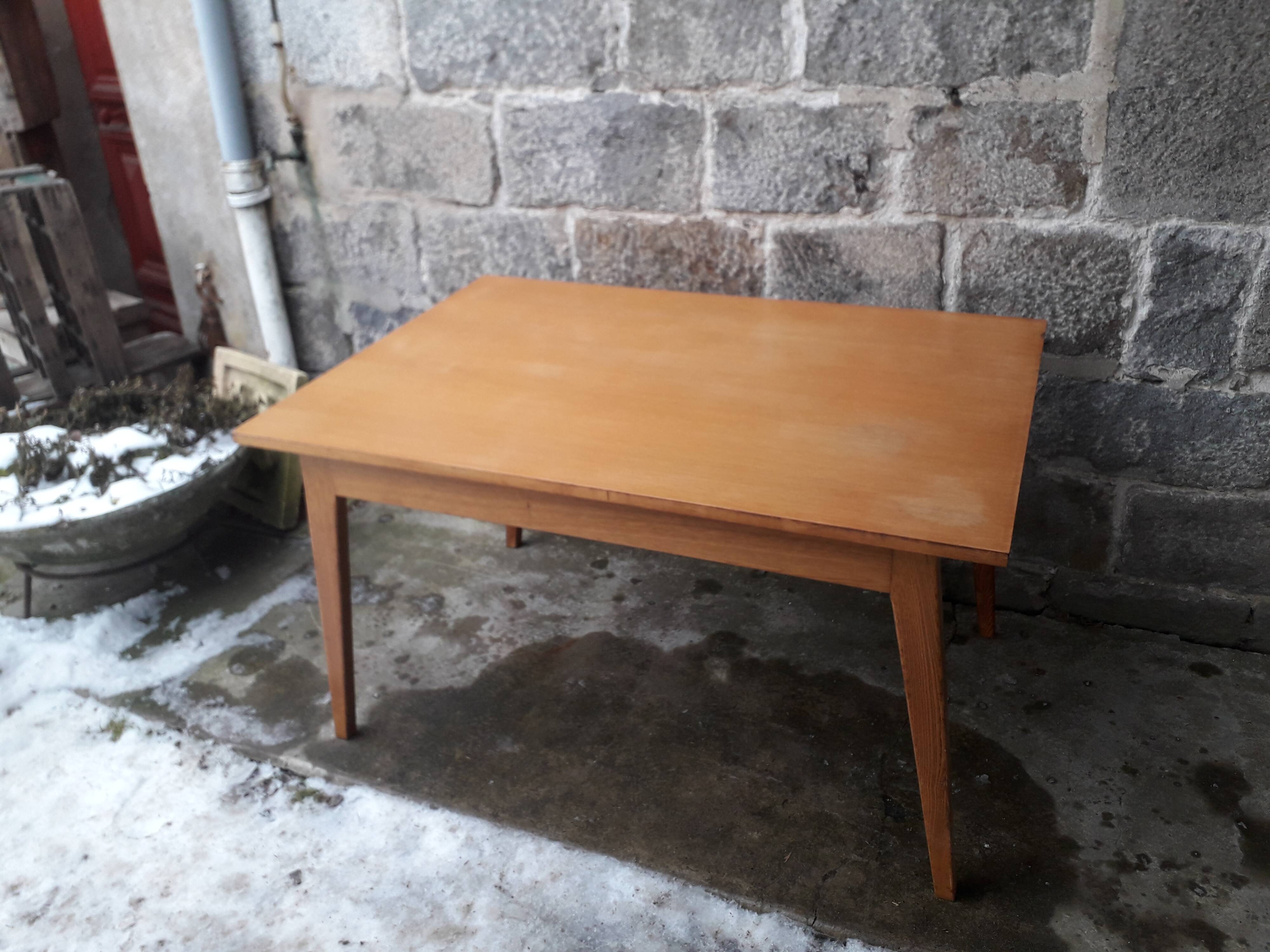 Table à manger années 50 pieds compas