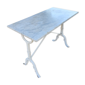 Table bistro bistro white marble foot cast iron godin