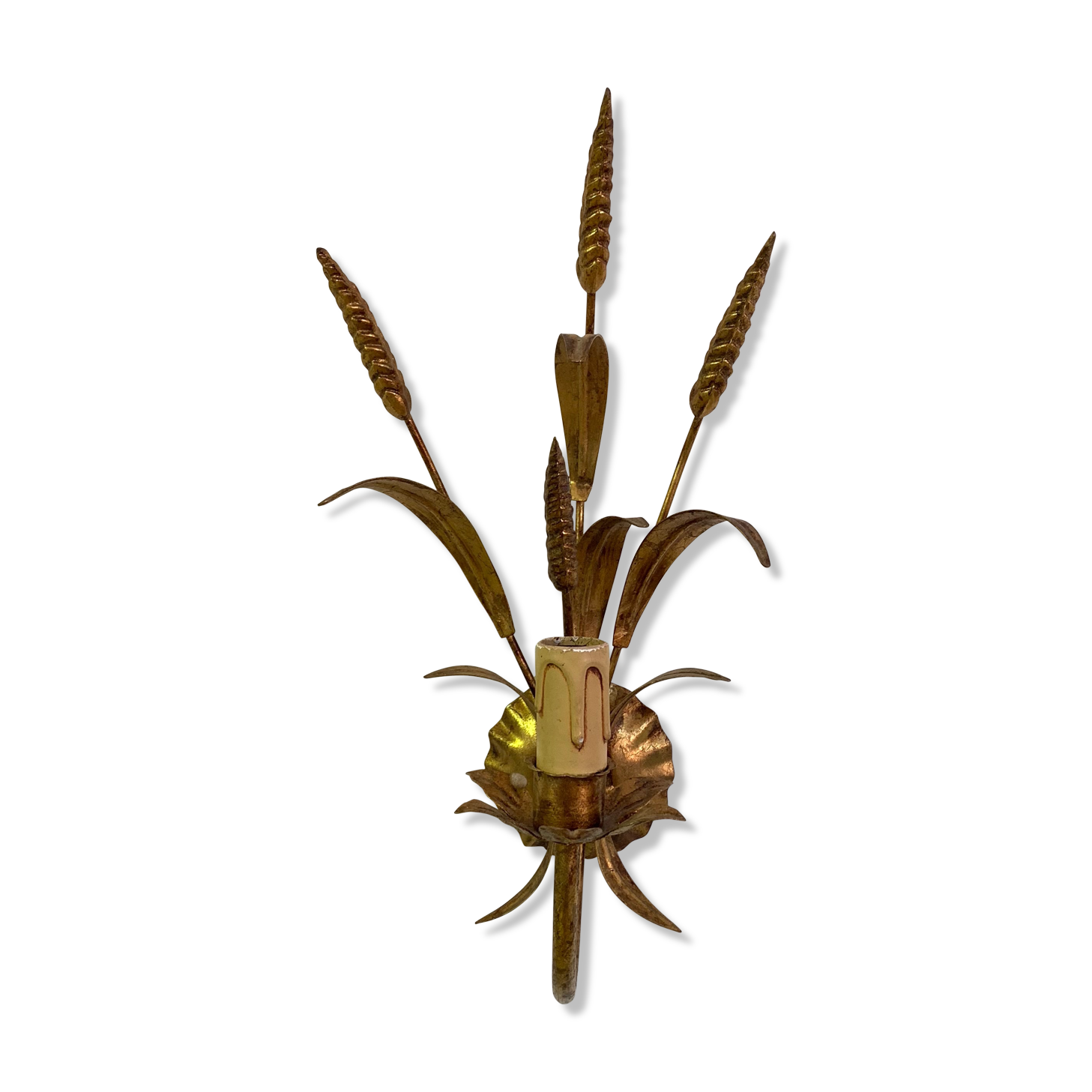 Golden vintage wall lamp