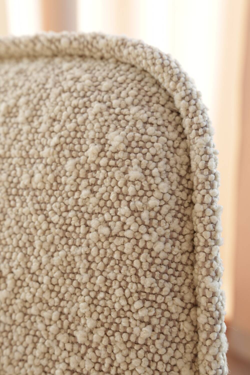 Off-white boucle Scandinavian armchair by Chierowski