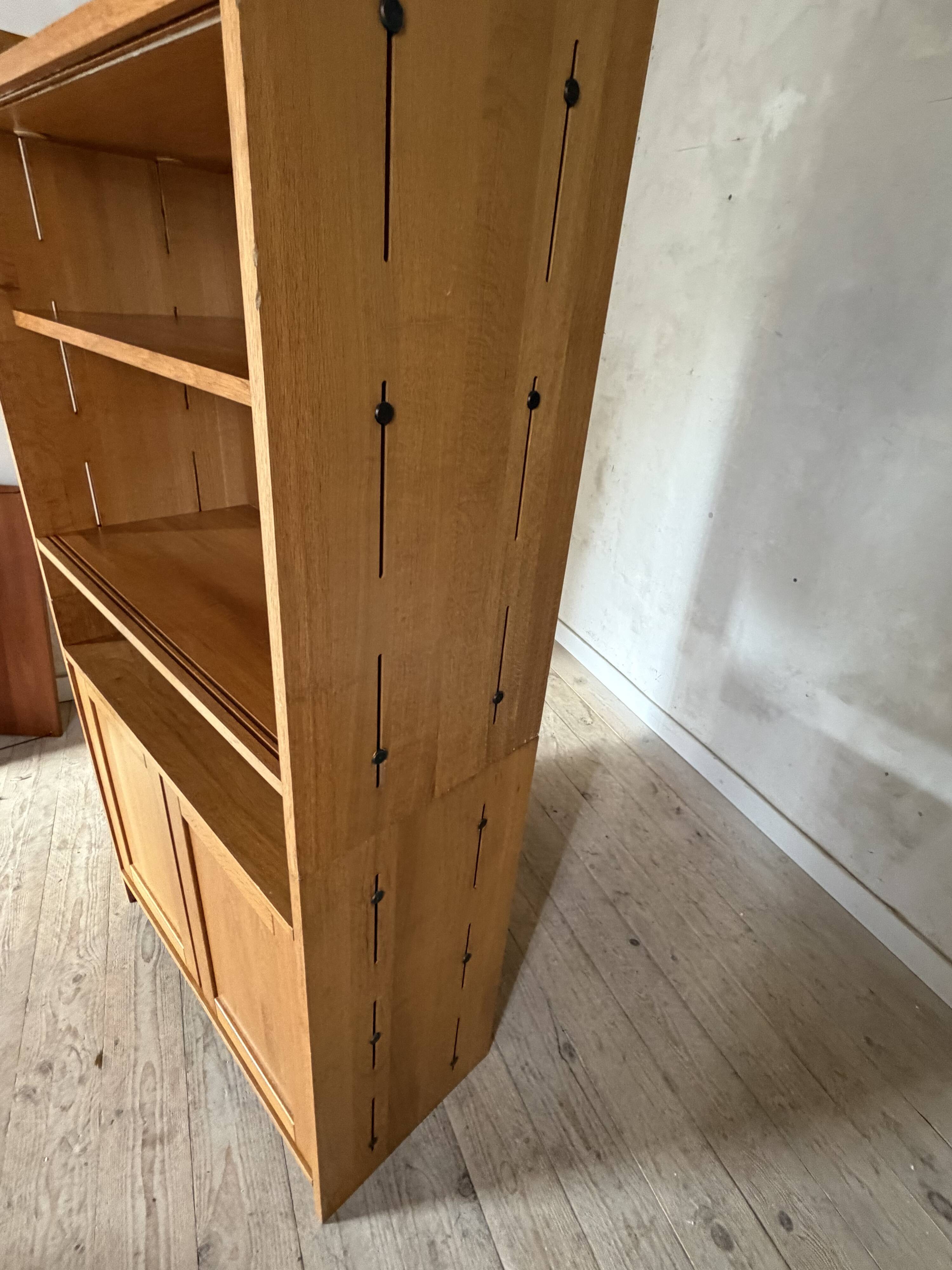 Vintage oak display bookcase