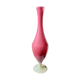 Vintage pink opaline glass vase, white foot h: 53cm