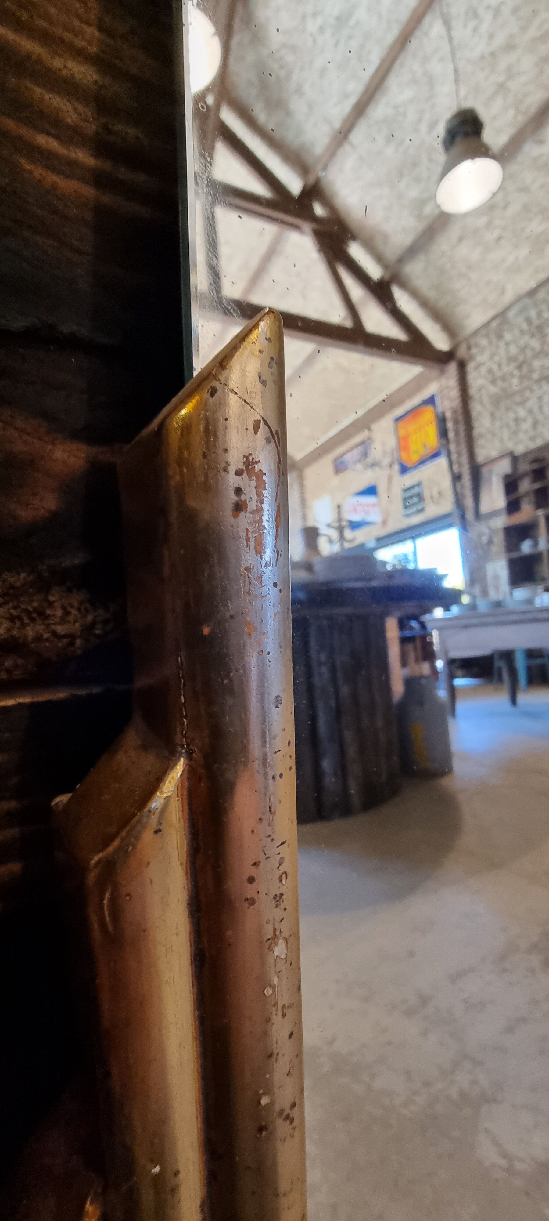 Golden art deco mirror