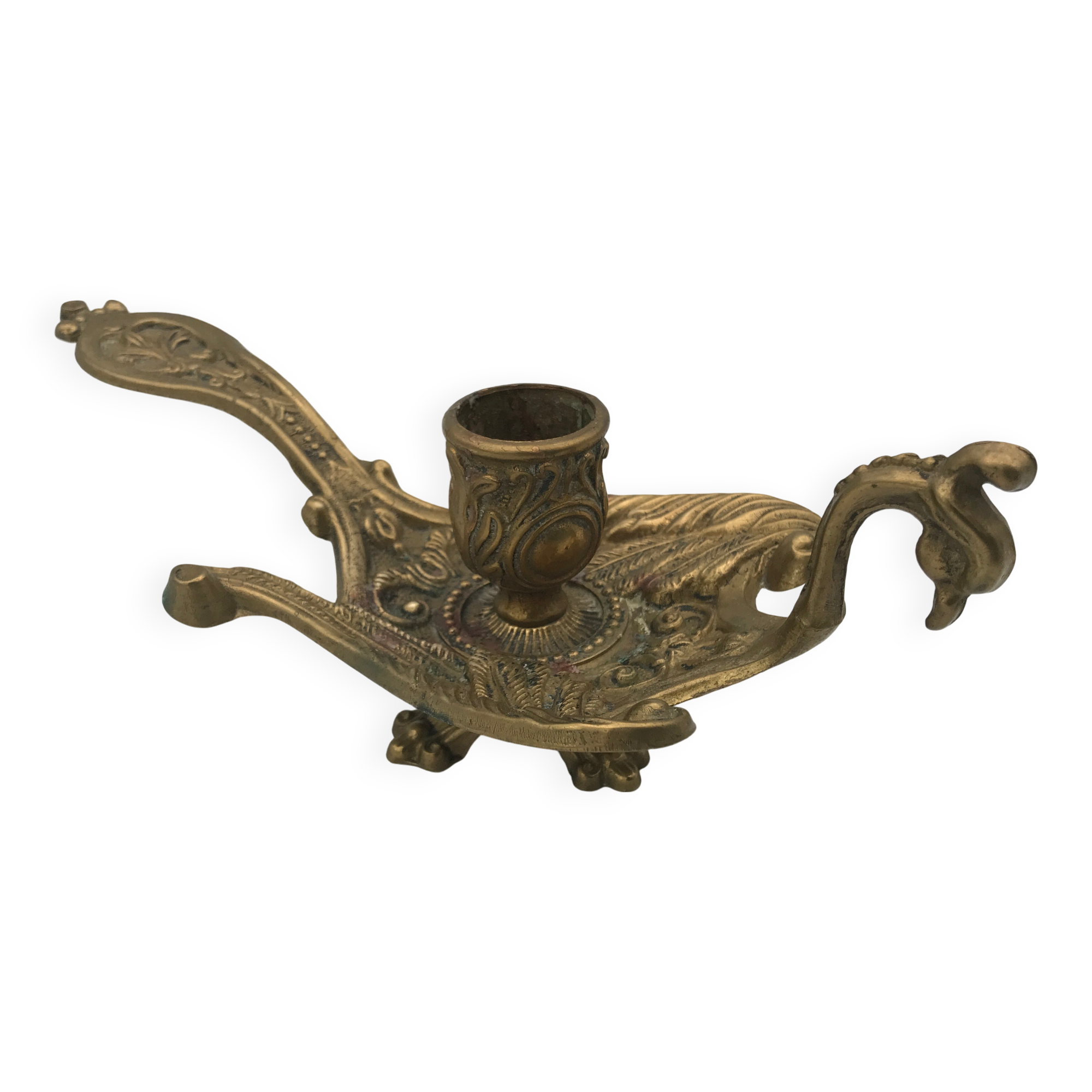Solid Brass Hand Candle Holder