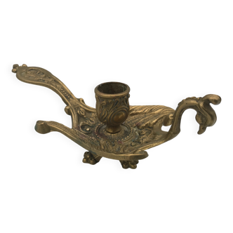 Solid Brass Hand Candle Holder