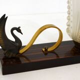 Art Deco swan table lamp