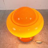 Vintage opaline mushroom table lamp, 1970s