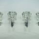 Set of four large Murano glass elements and chromed brass sconces, Italy 60