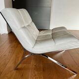 Fauteuil cuir blanc Skool Roche Bobois