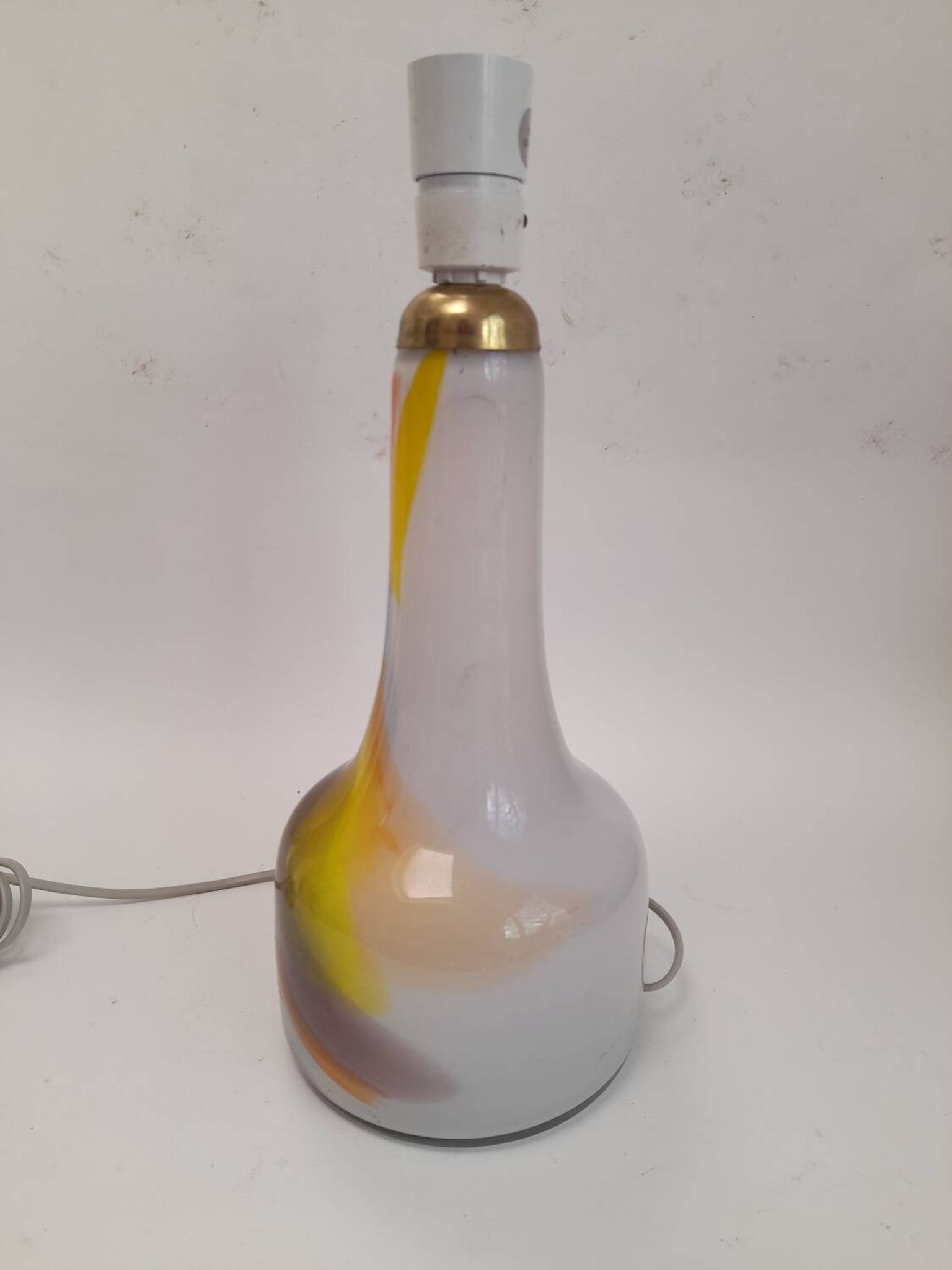Grand pied de lampe Holmegaard en verre coloré