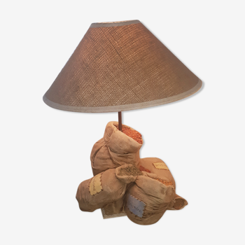 Lampe de chevet artisanale style colonial