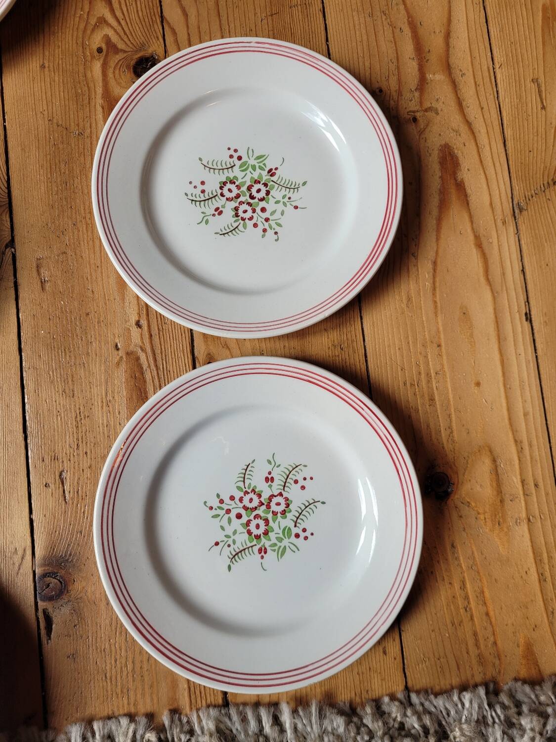 Set of 8 Sologne dessert plates from Lunéville