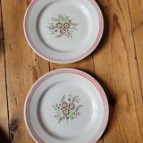 Set of 8 Sologne dessert plates from Lunéville