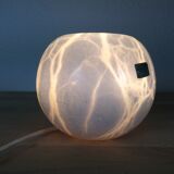 Alabaster white marble ball lamp