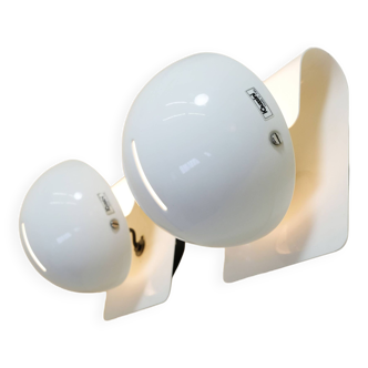 Giuseppe Cormio, pair of Bugia wall lights, Guzzini, 1970s.